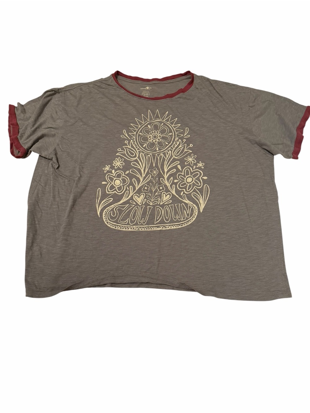 Natural Life Oversized Graphic T-shirt Cotton Size XL - Picture 1 of 3